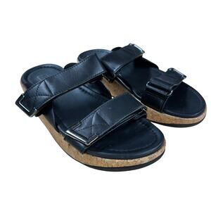 FitFlop Remi BL6-090 Slide Sandal Black Wedge Women's Size 7 New Without Box